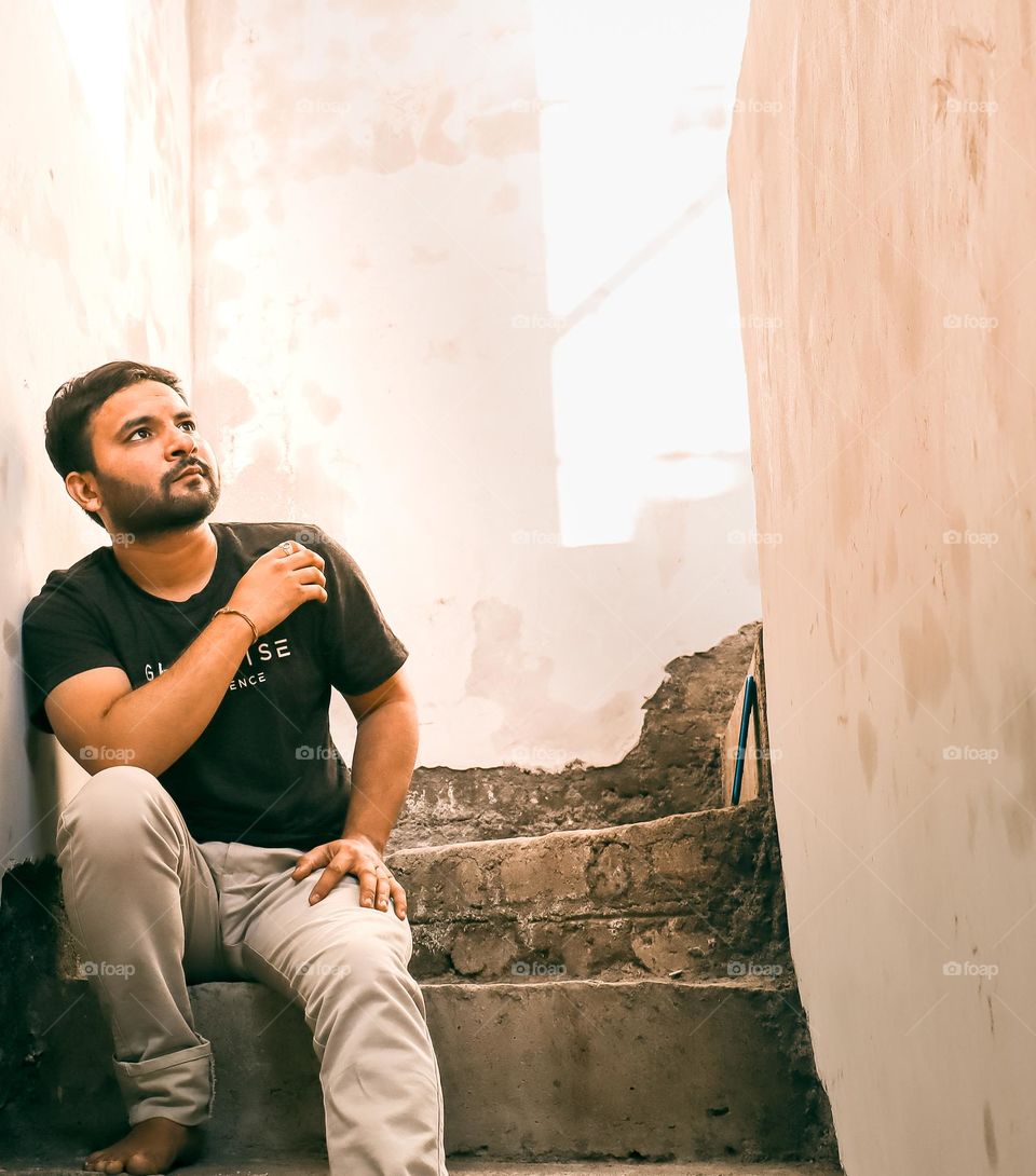 self portrait with tripod trigger