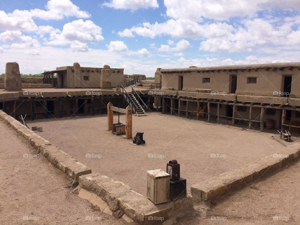 The “courtyard” of an old fort in Colorado.