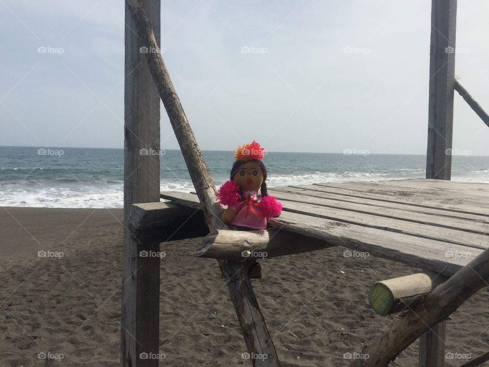 Monterrico beach, Guatemala and a local handmade doll