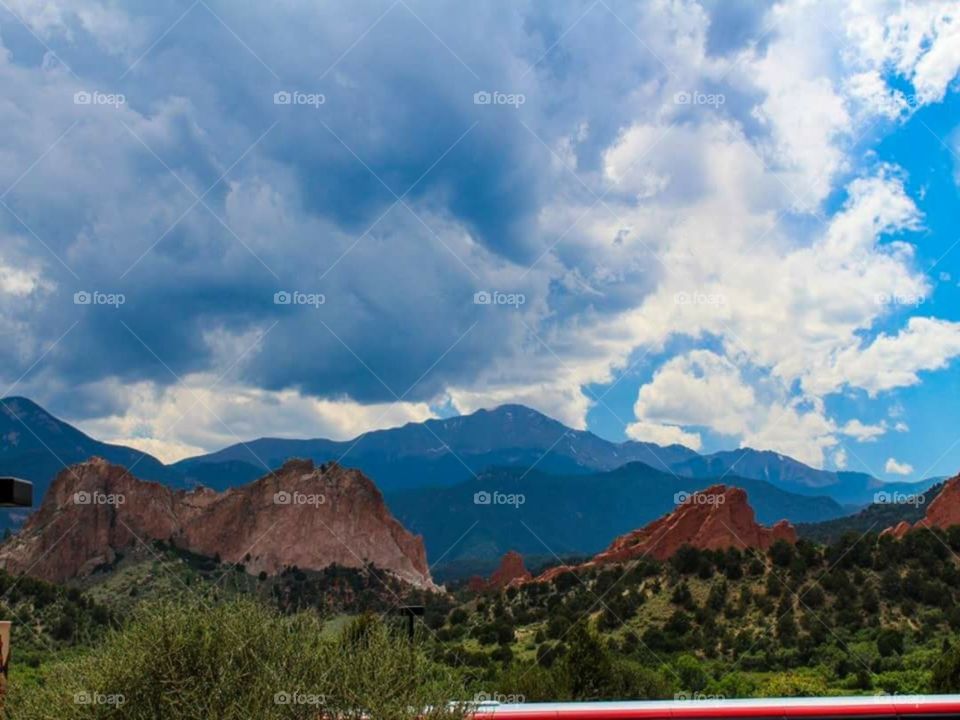 The Garden of the Gods, Colorado Springs. The rock formations there are stunnong. It's a delight to walk through there!