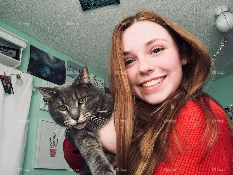 A girl and her cat!!! 