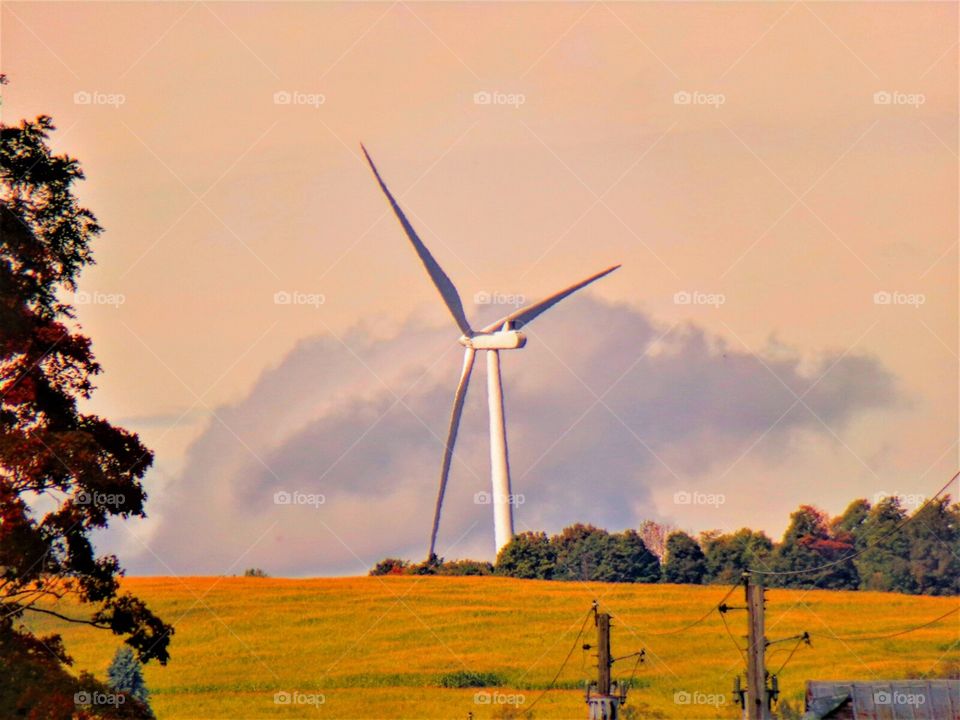 over the horizon on my way home ,this huge apparatus is dwarfed by nature.