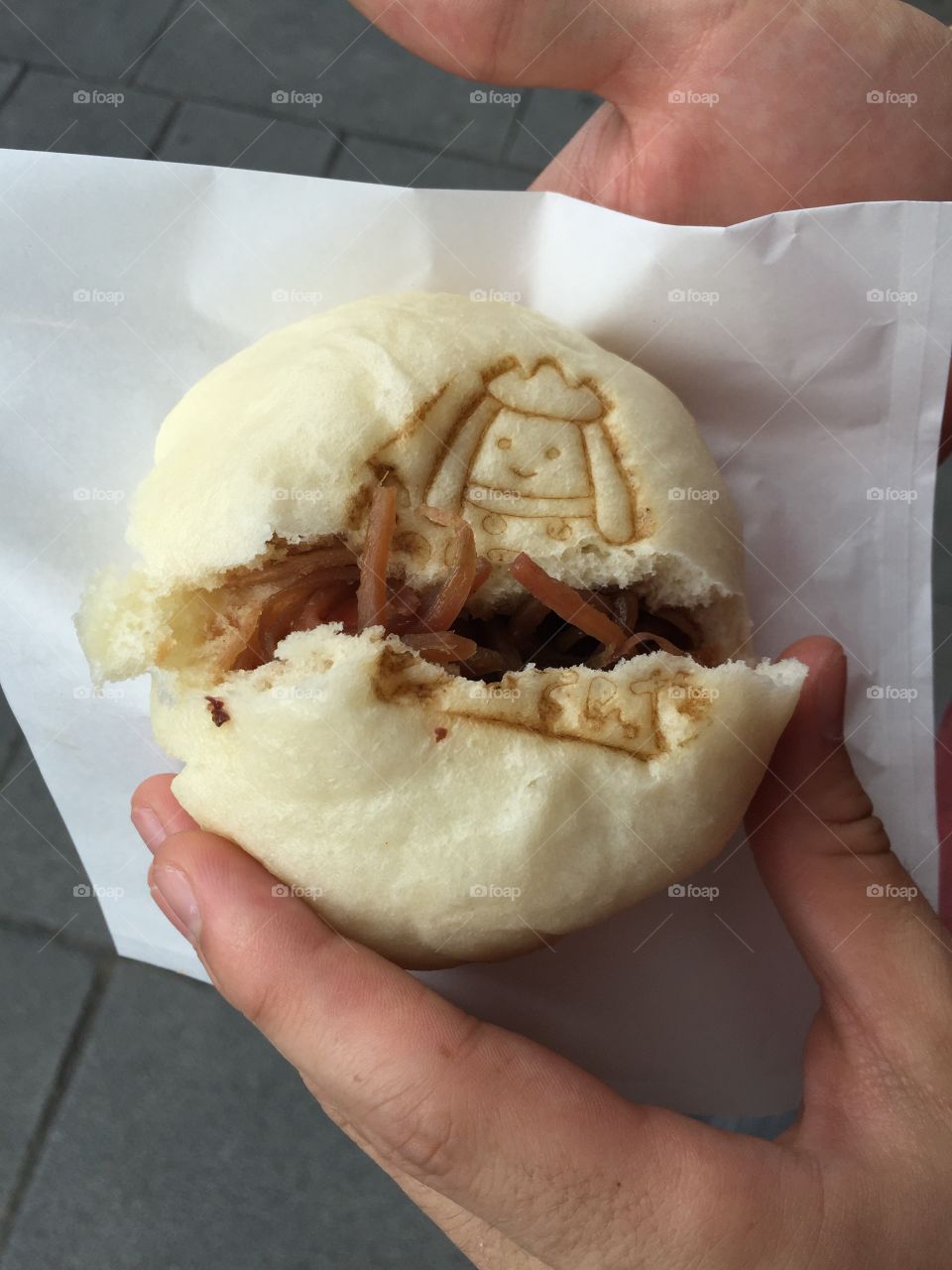Steamed vegetable bun