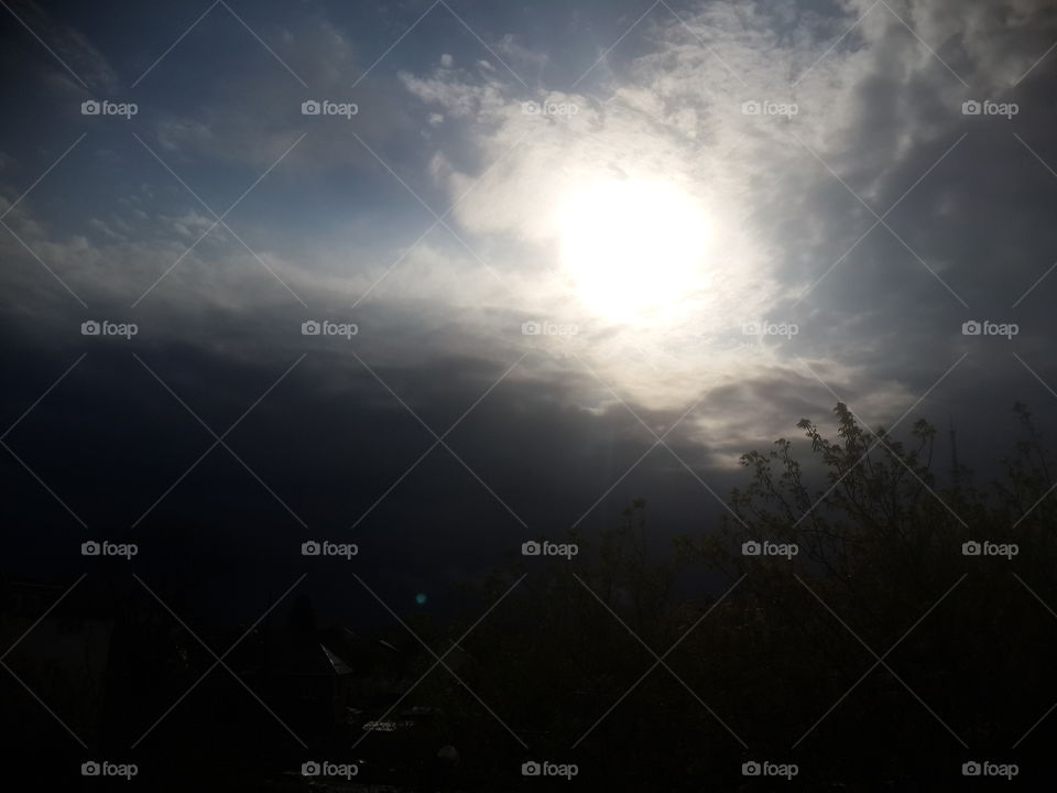 High angle view of city