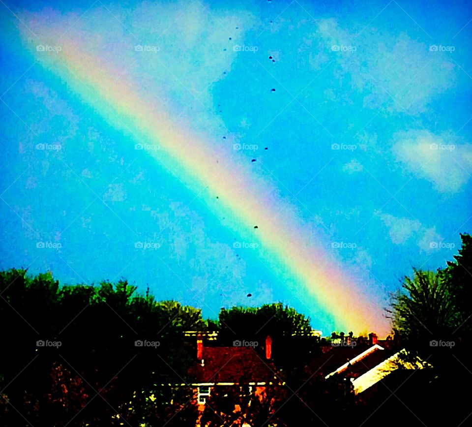 Rainbow. From a metro station 