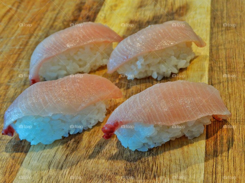 Tuna Sushi. Yellowfin Tuna Sushi Nigiri
