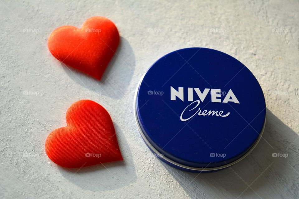 love ❤️ Nivea cream with red hearts