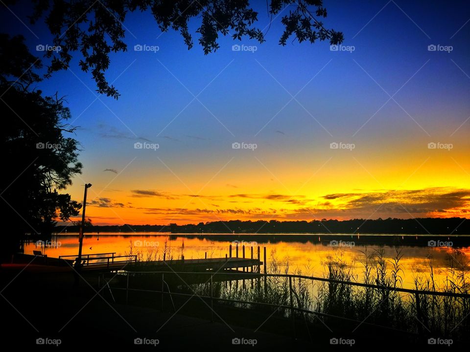 A calming sunset on the bayou