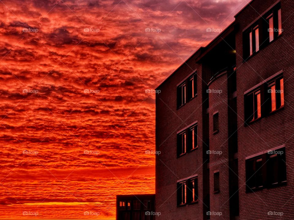 The morning clouds on 22 november in the Netherlands were very beautiful in amazing colors