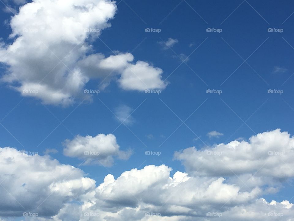 Blue Sky, Fluffy White Clouds