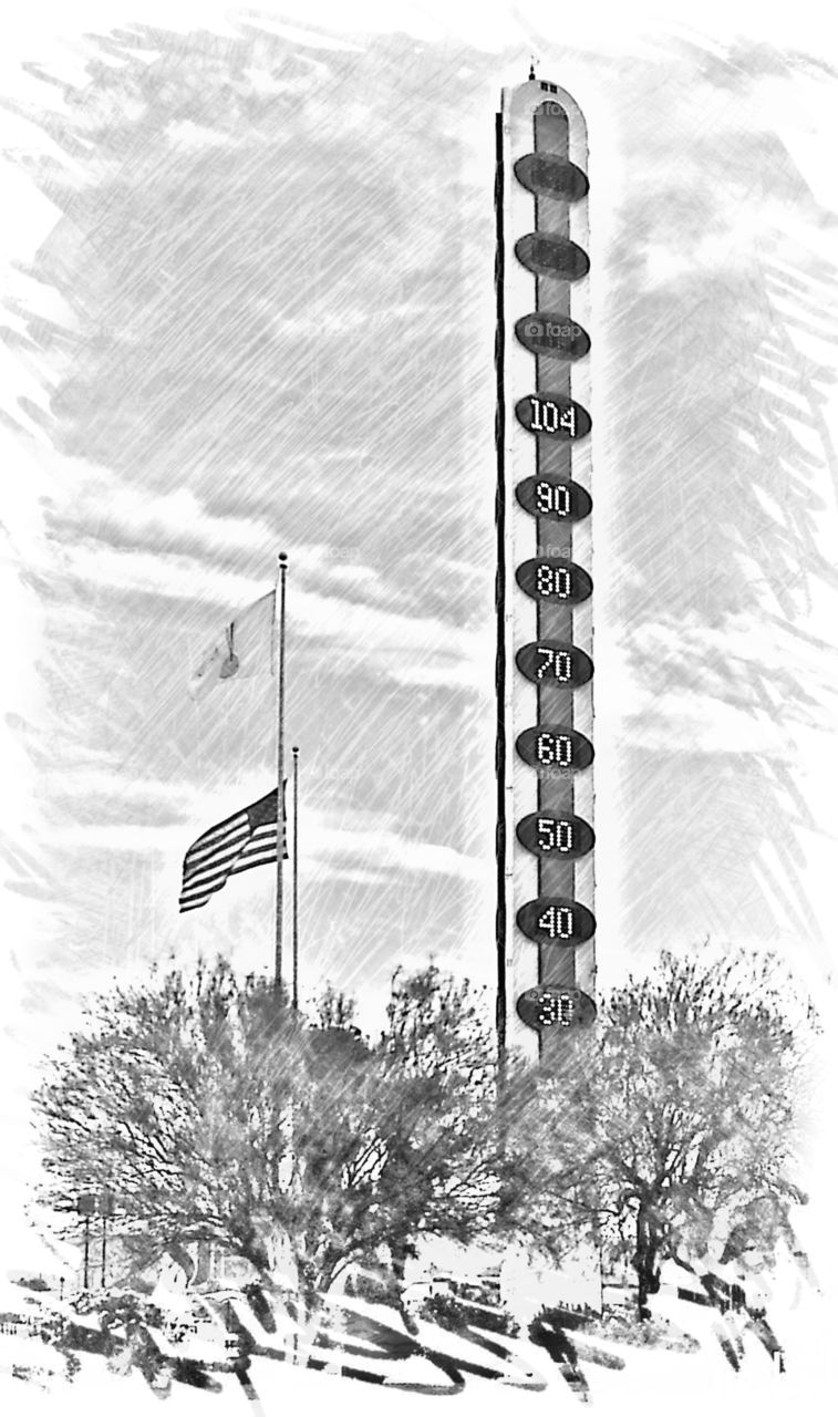 world's tallest thermometer sketch