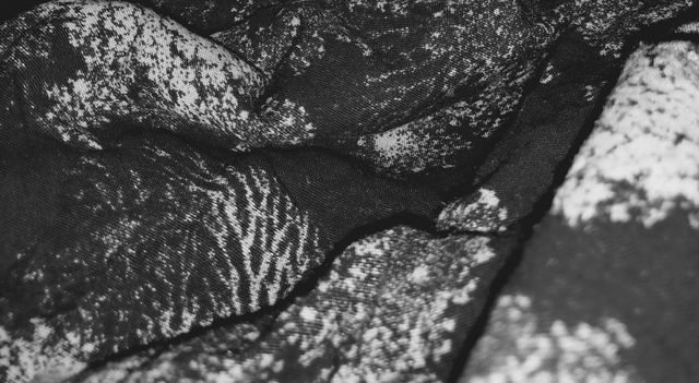 Black floral fabric
