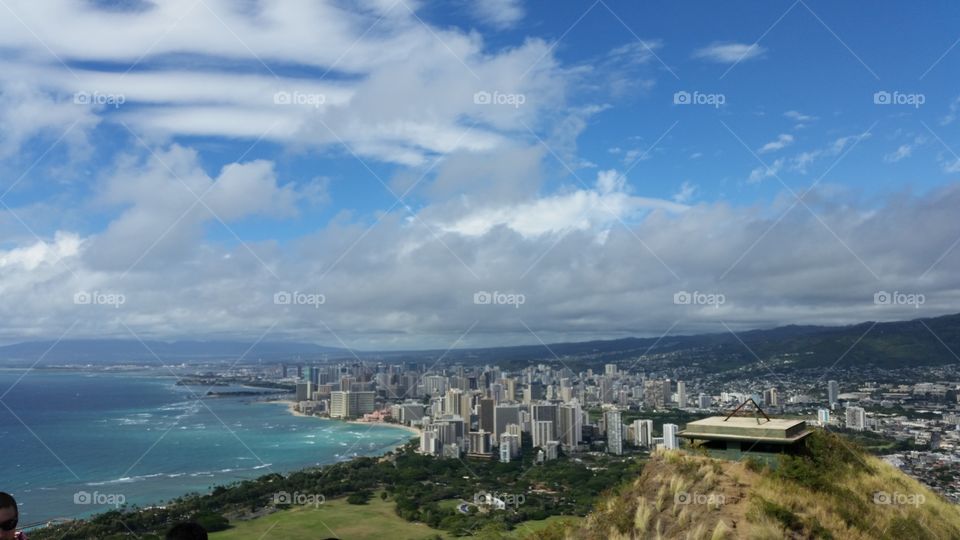 Coastline with a view. The east side of Oahu from Diamond Head
