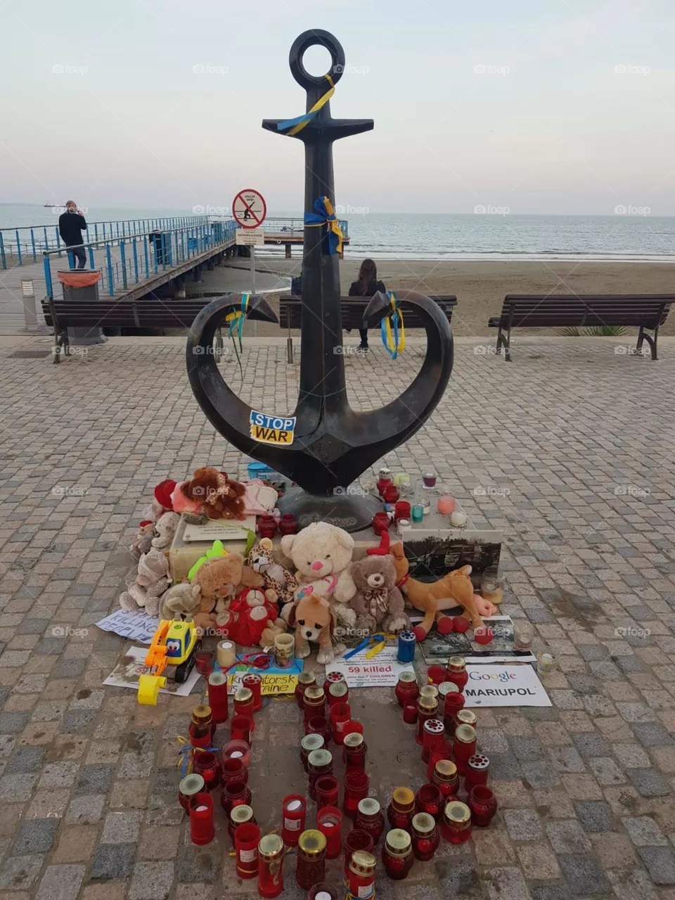 An anchor at the Cypriot coastal town of Larnaca
