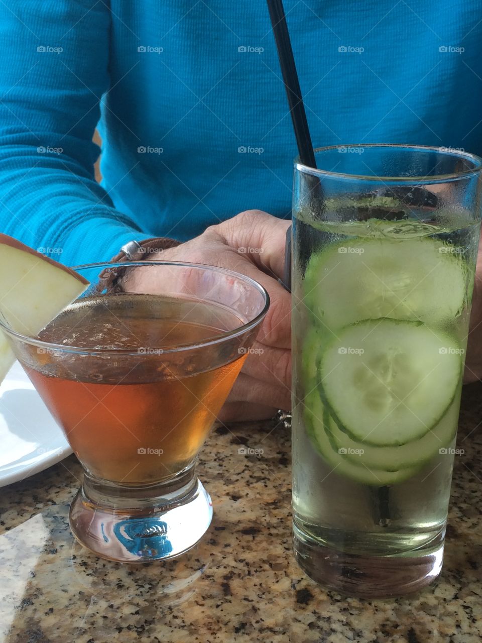 Manhattan and cucumber gin