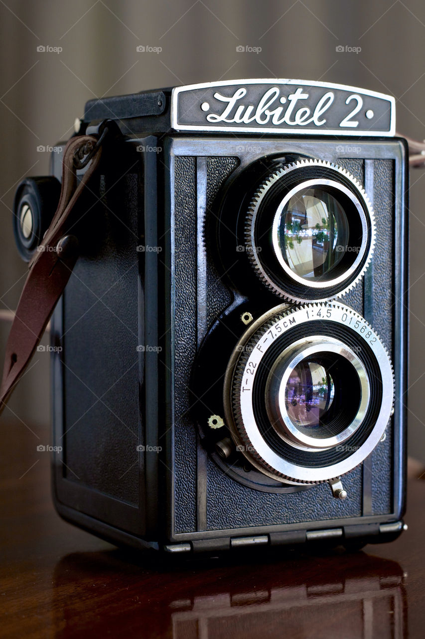 close vintage old camera by steftsantilas