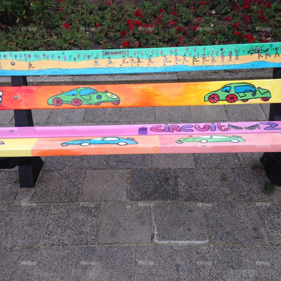 Painted bench