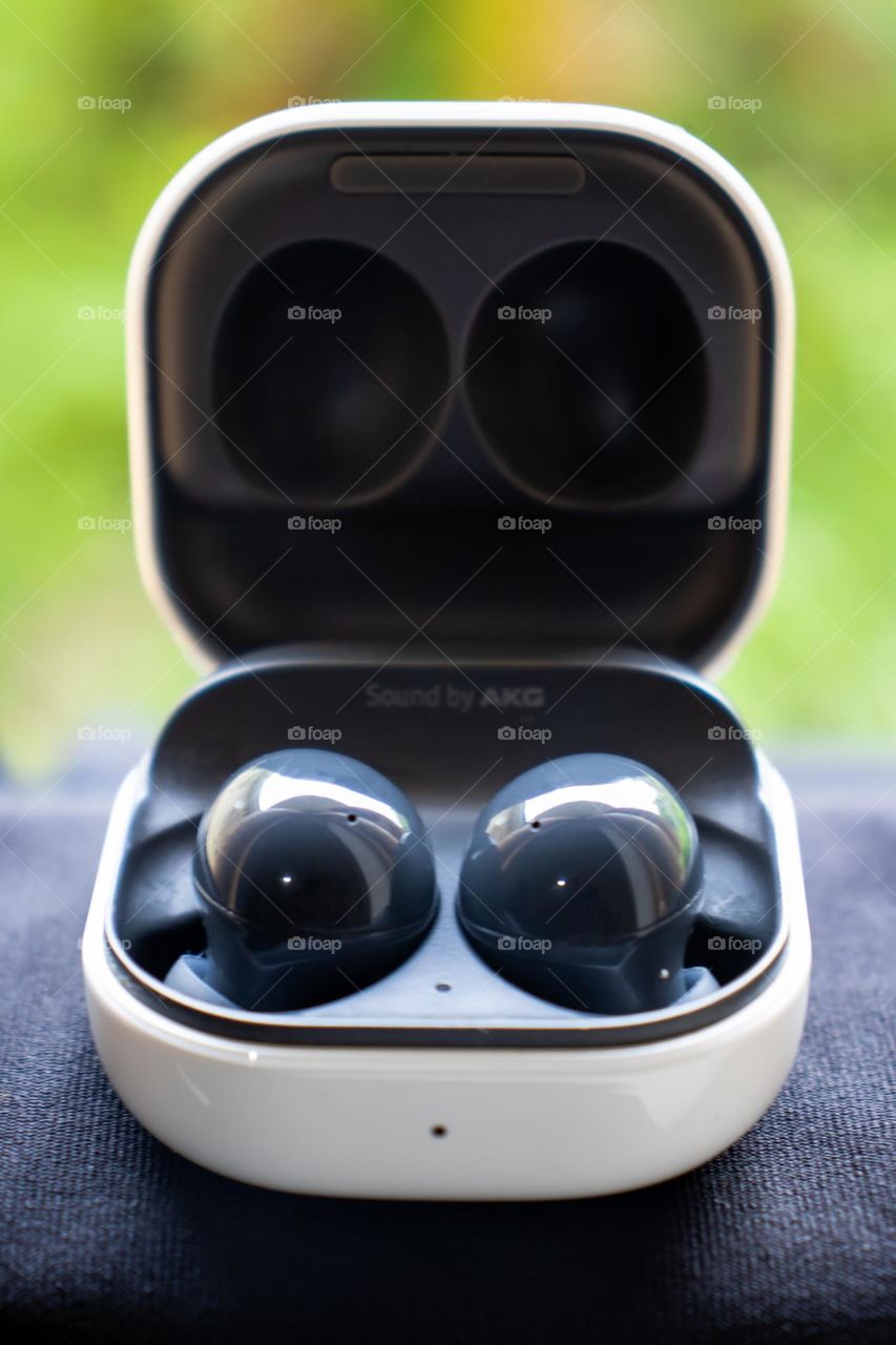 Music in my ears. Samsung Galaxy wireless earbuds. Easy to use, lightweight, handy and affordable.