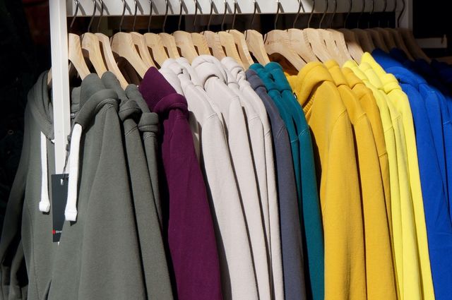 Sweaters at a shop