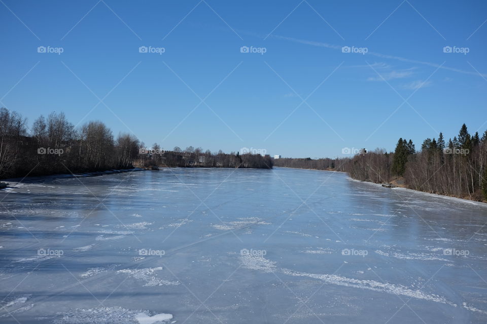 frozen river