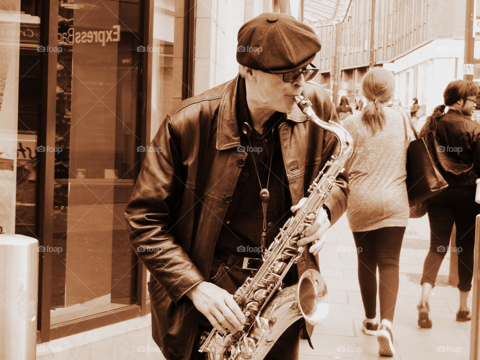 saxophone. music street