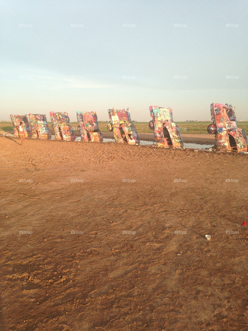 Cadillac Ranch. Went to Texas & visited this ranch for the 2nd time. Extremely cool site to see. Those are all real Cadillacs buried.
