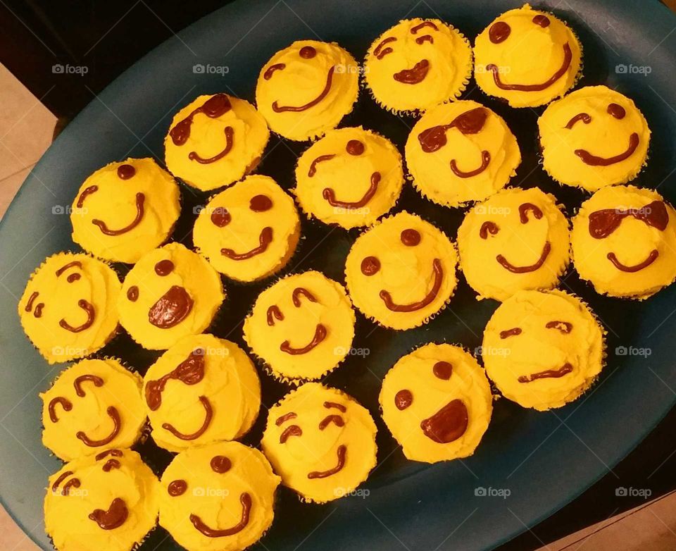 Emoji cupcakes.