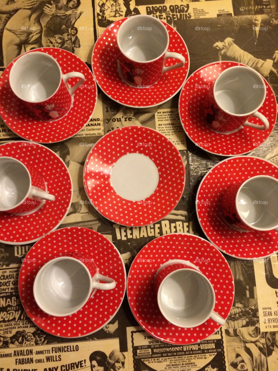 Cups and saucers 