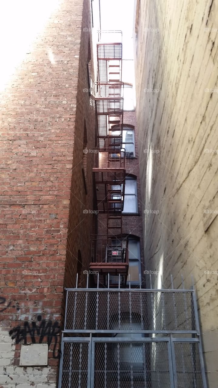 back alley stairwell
