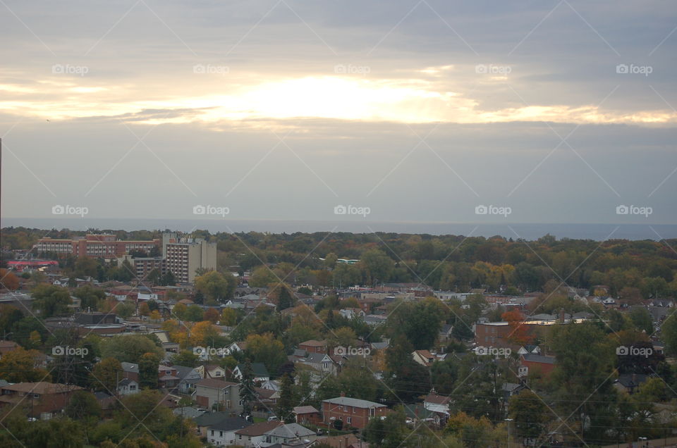 Fall city view