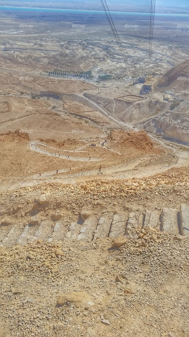 the snake pass hike up to Masada