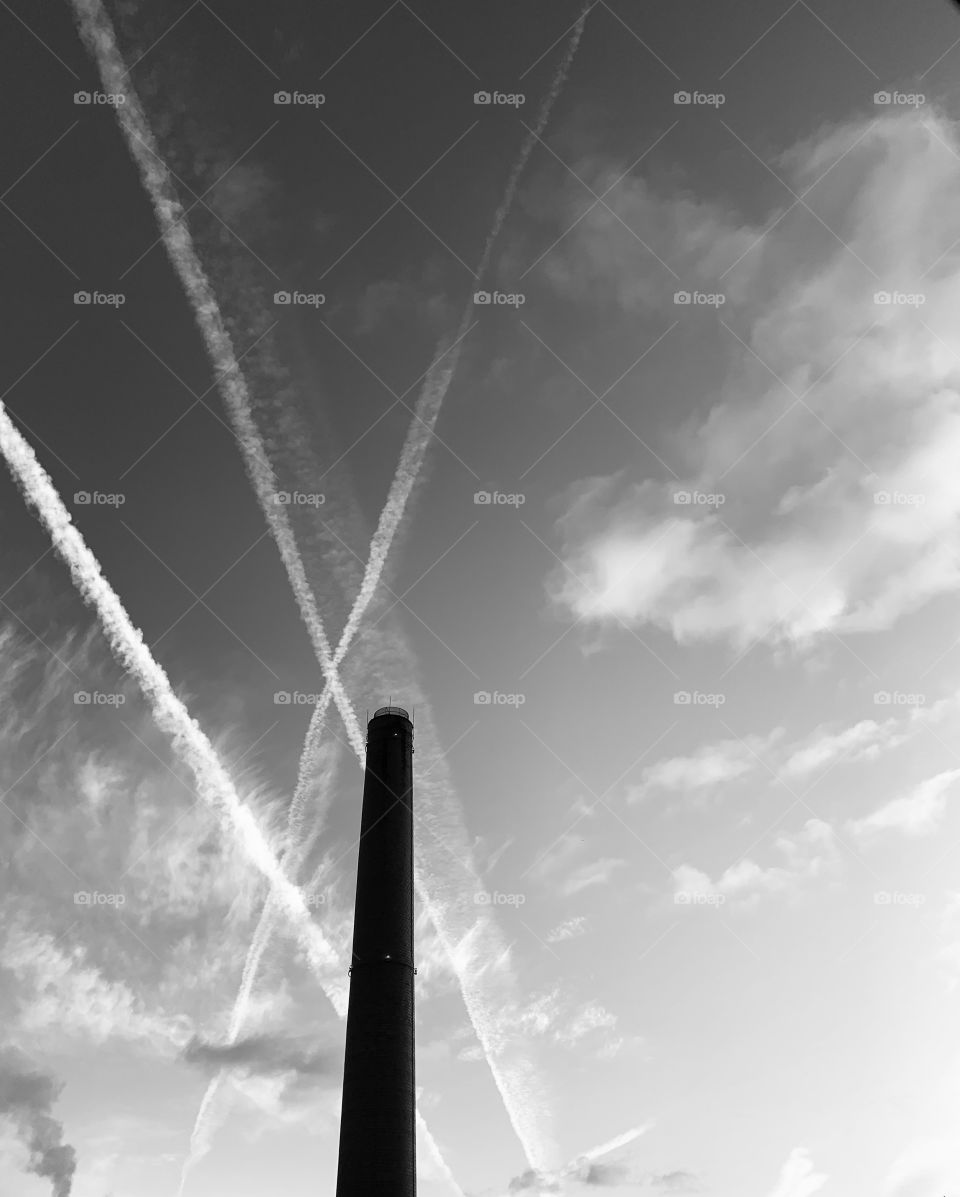 Beautiful Sky and smoke stack