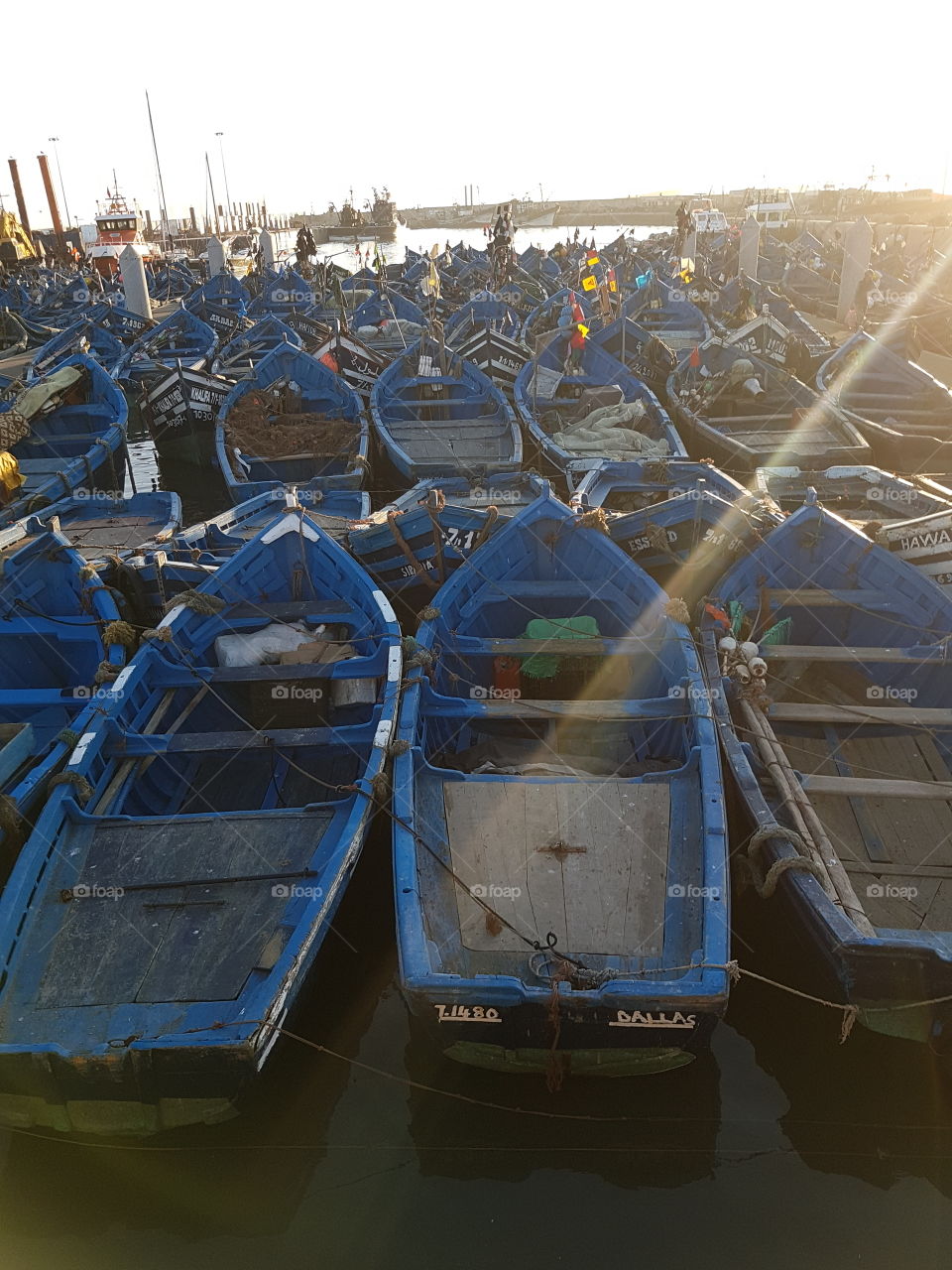 resting boats in the Essaouira port
