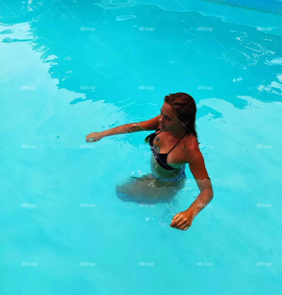 Girl in The pool