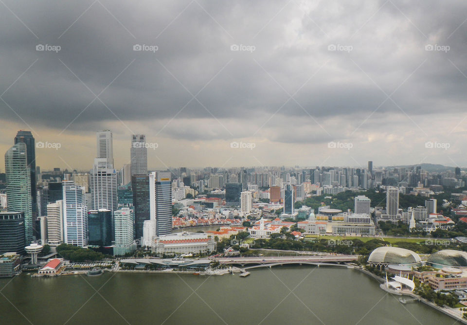 View from above, cityscape, Singapore