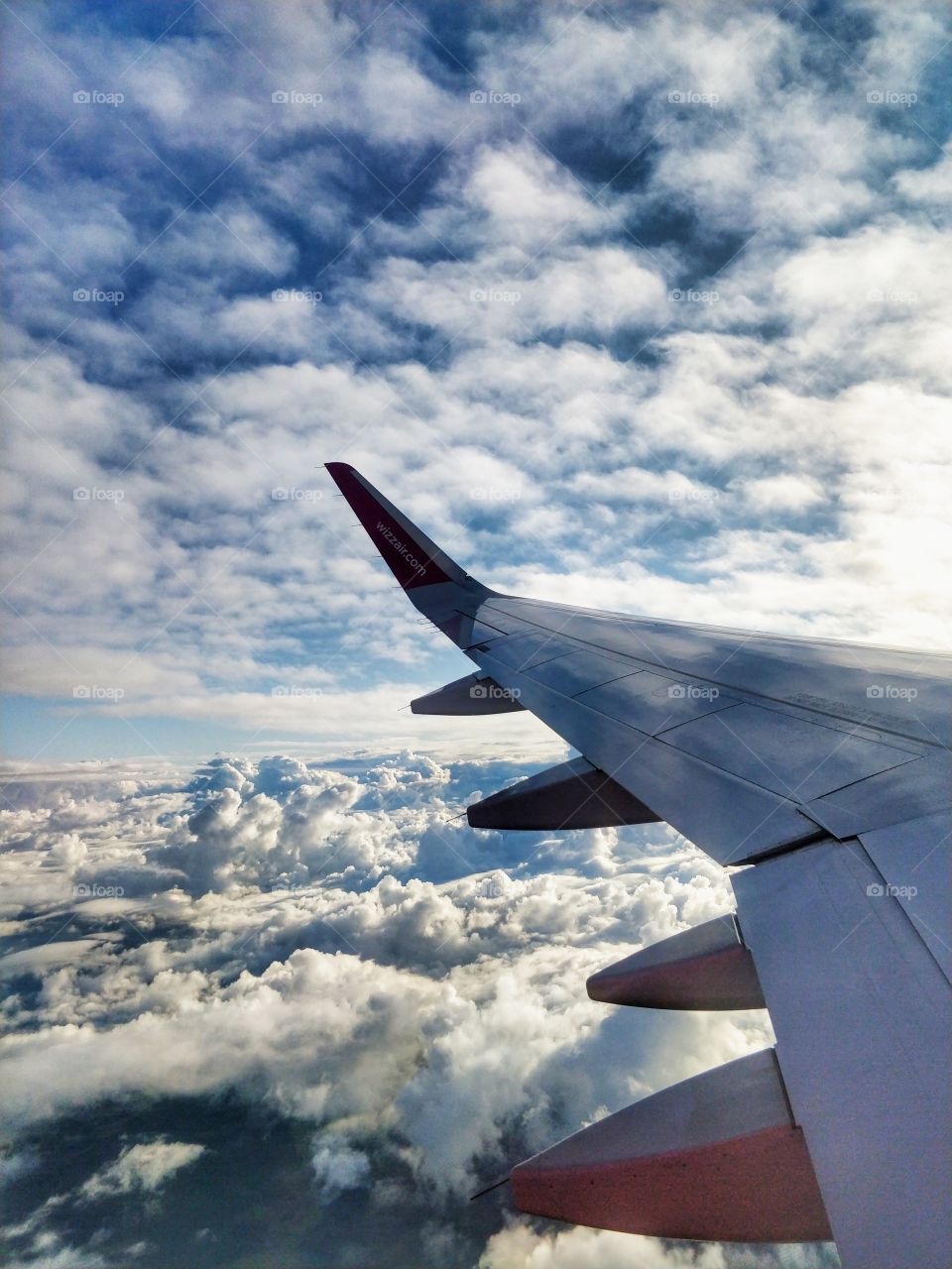 airplane above clouds