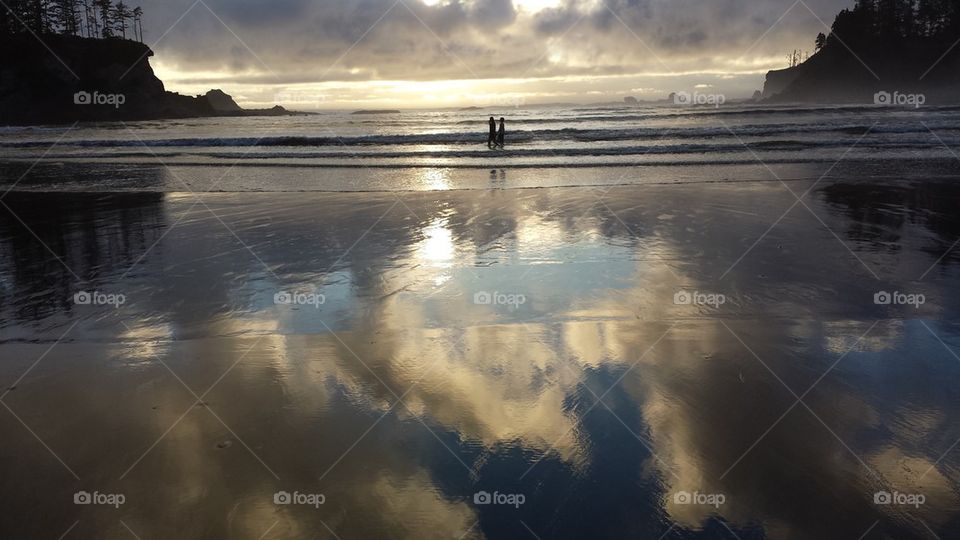 Sunset Beach Reflections