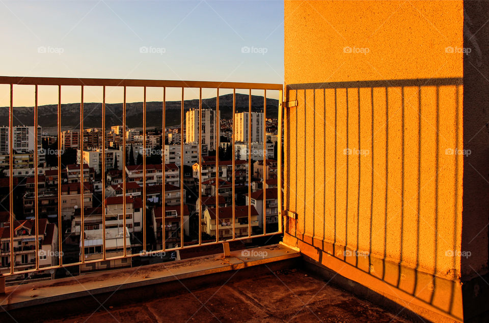 Shadow of the fence