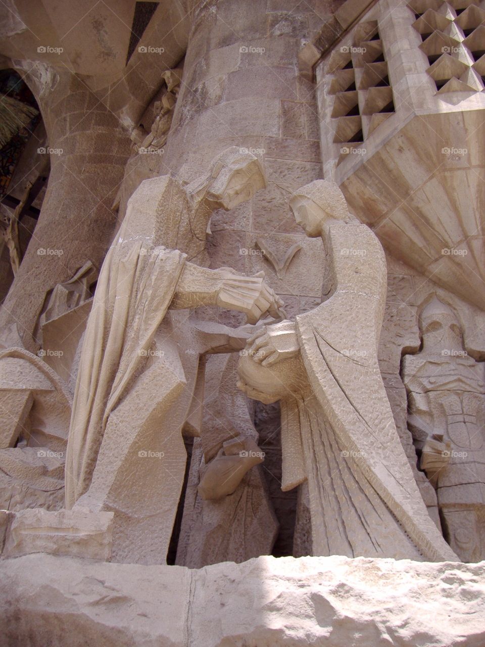 Facade sculpture elements of Sagrada Familia