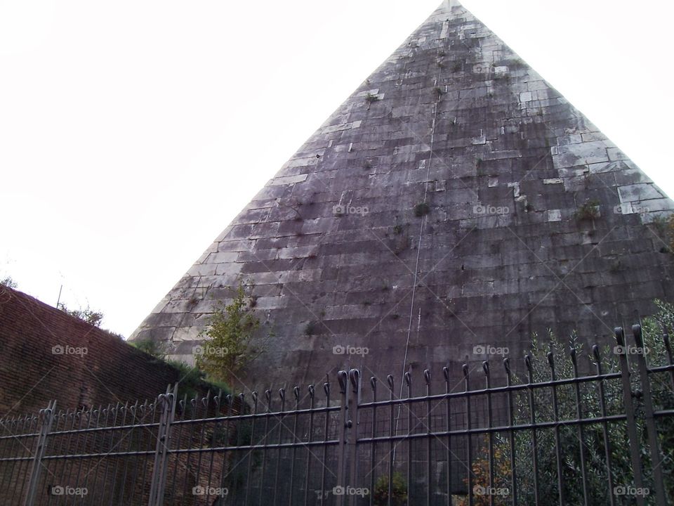 roman pyramid. pyramid in rome italy