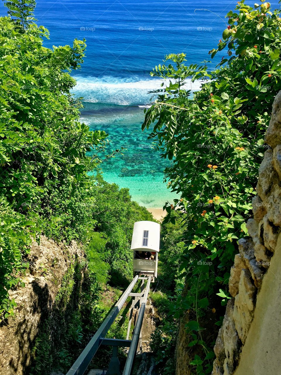 Cable Car Ride to the Beautiful Indian Ocean, Bali