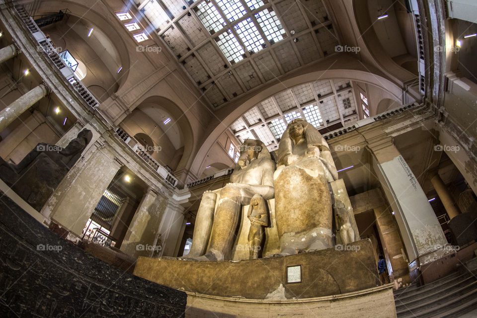 Some of the Egypt's ancient Pharoahs
 statues from the Egyptian museum / Cairo