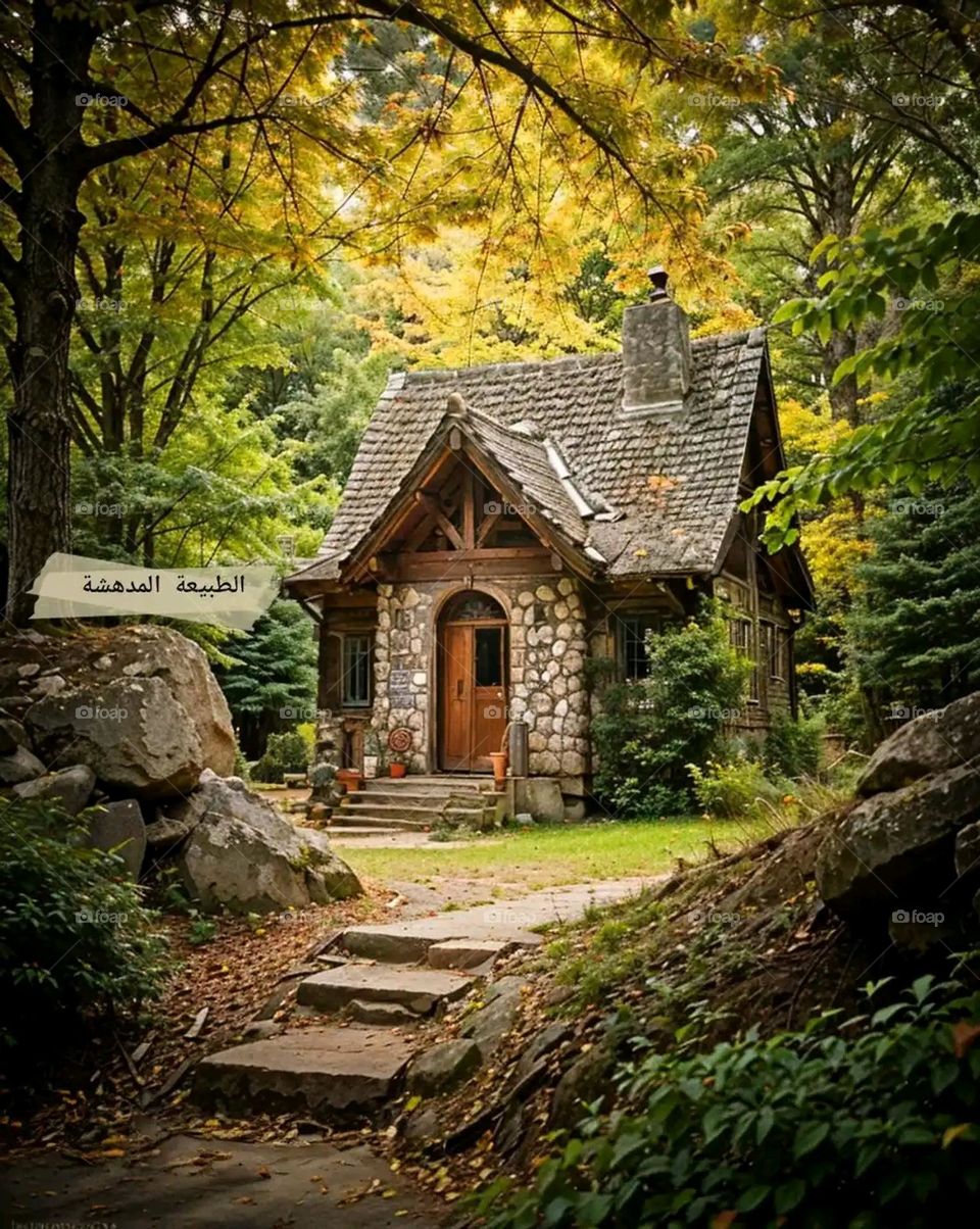 Glory be to God, the magnificent and picturesque view and the natural green trees are a view that is nothing more wonderful than it