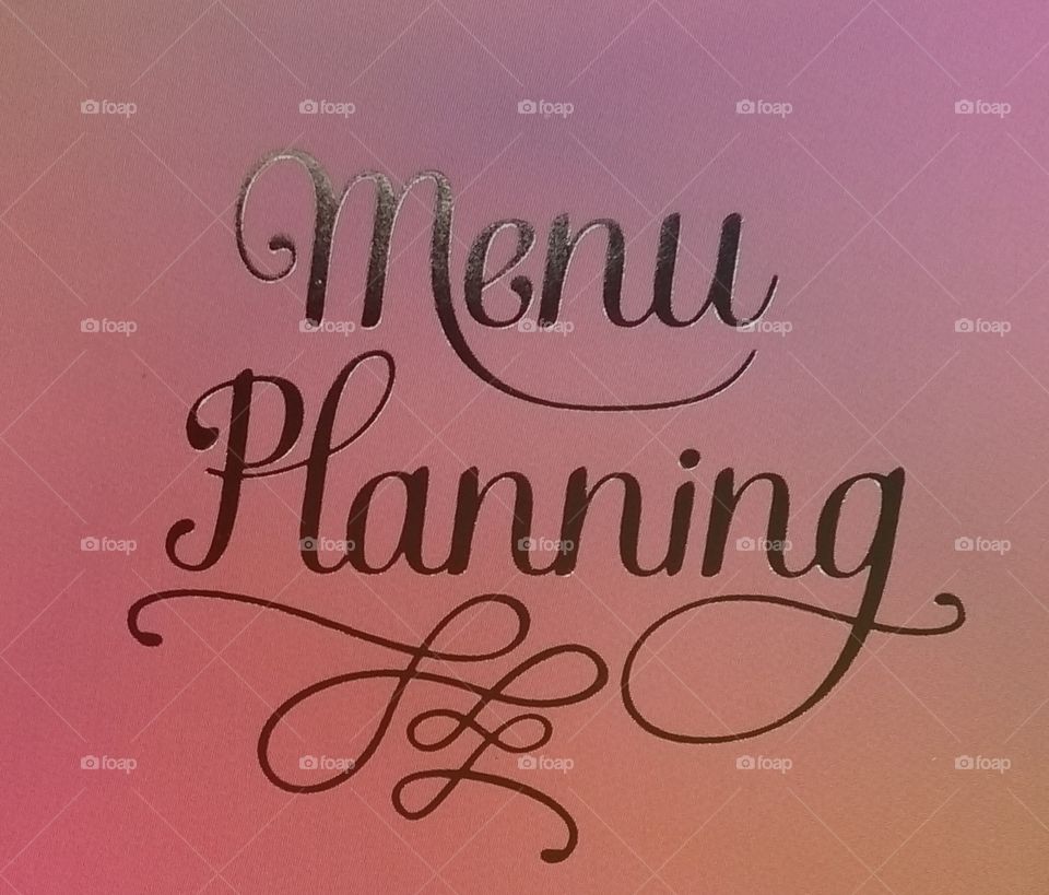 menu planning sign