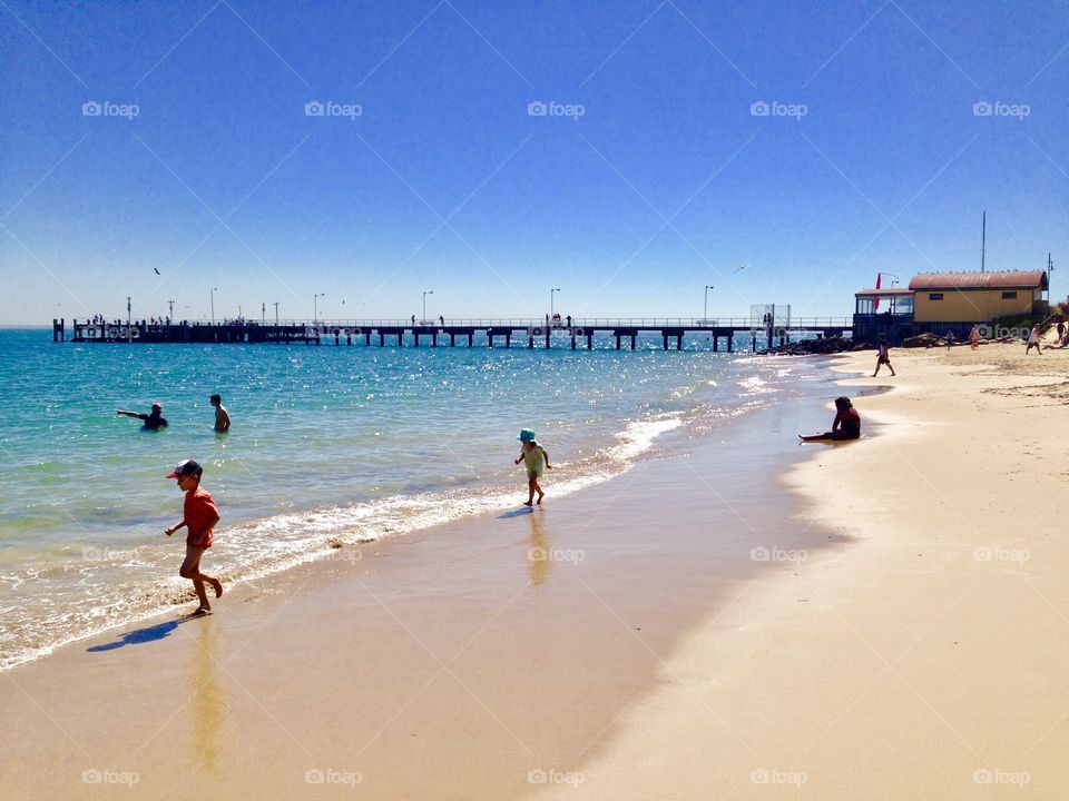 Fun at Cowes Beach, Phillip Island 