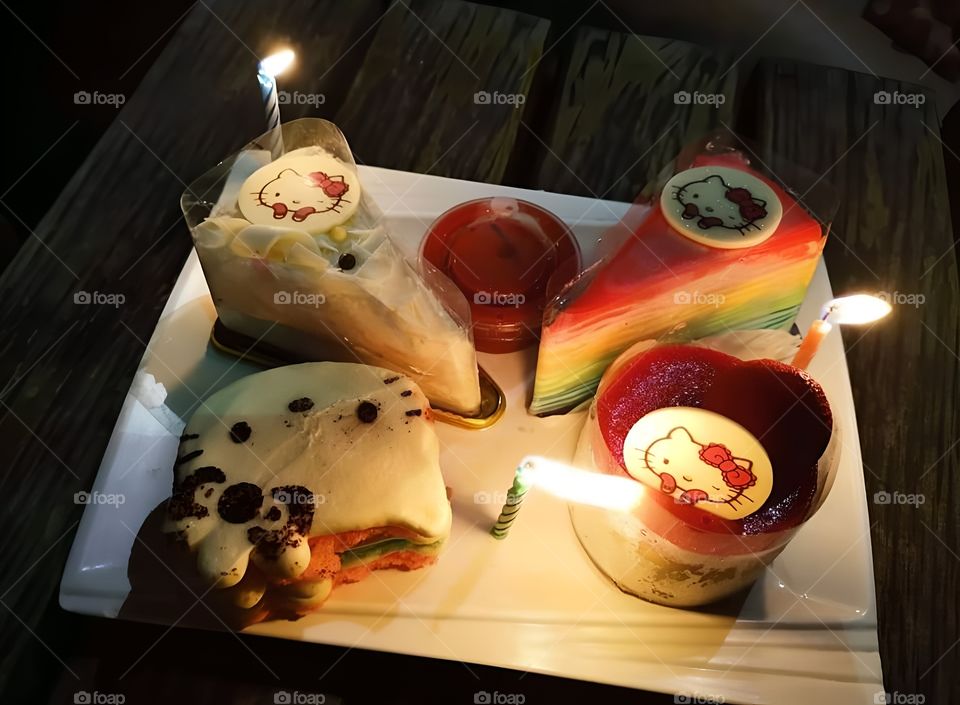 full set of kitty cake set