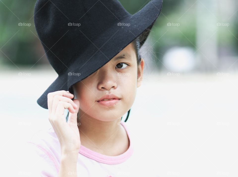 girl portrait on her vacation