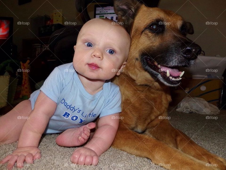 Baby and pooch