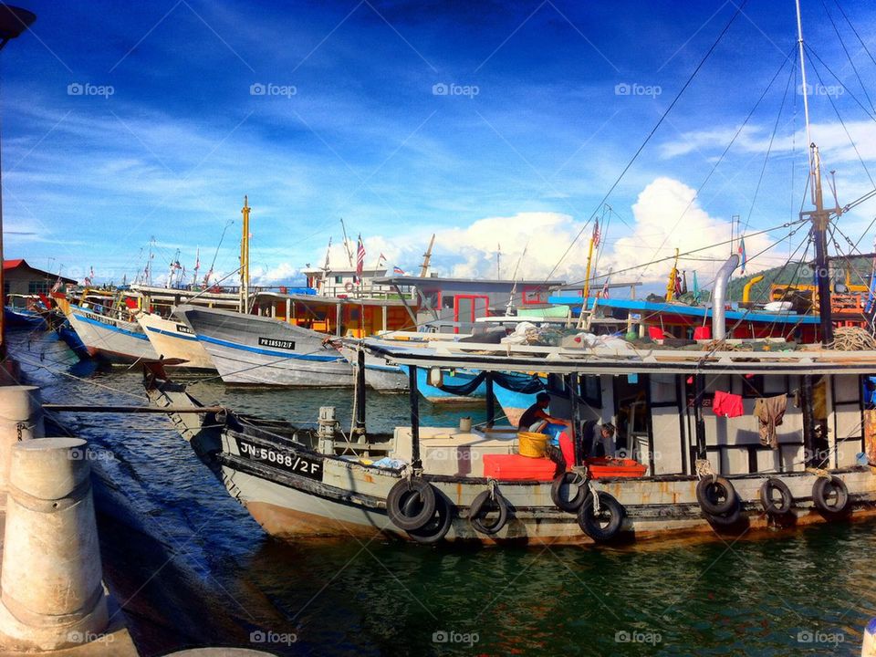 Fishermen boats