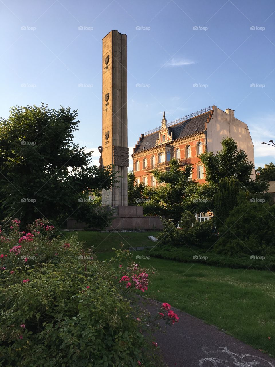 Szczecin in Poland in the evening